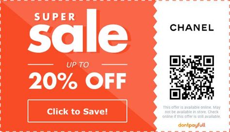 chanel discount code 2016|chanel promo code 2024.